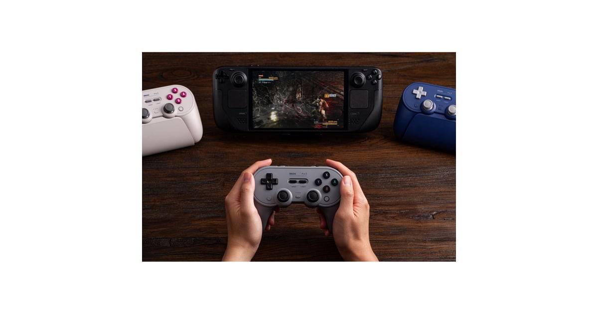 8BitDoPro 3 Bluetooth Gamepad  (Grijs/zwart, Switch 1 & 2, PC, Android, 2.4 GHz / Bluetooth / USB)