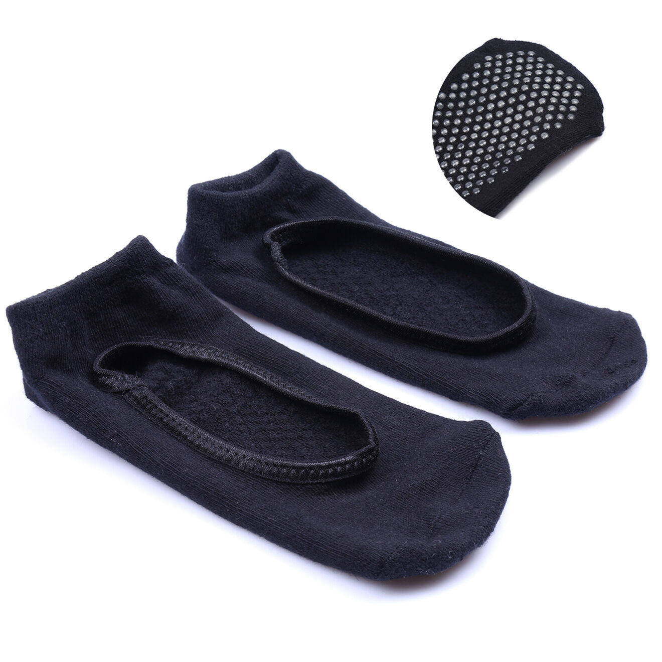 Onamaste Chaussettes de Yoga antidérapantes noires