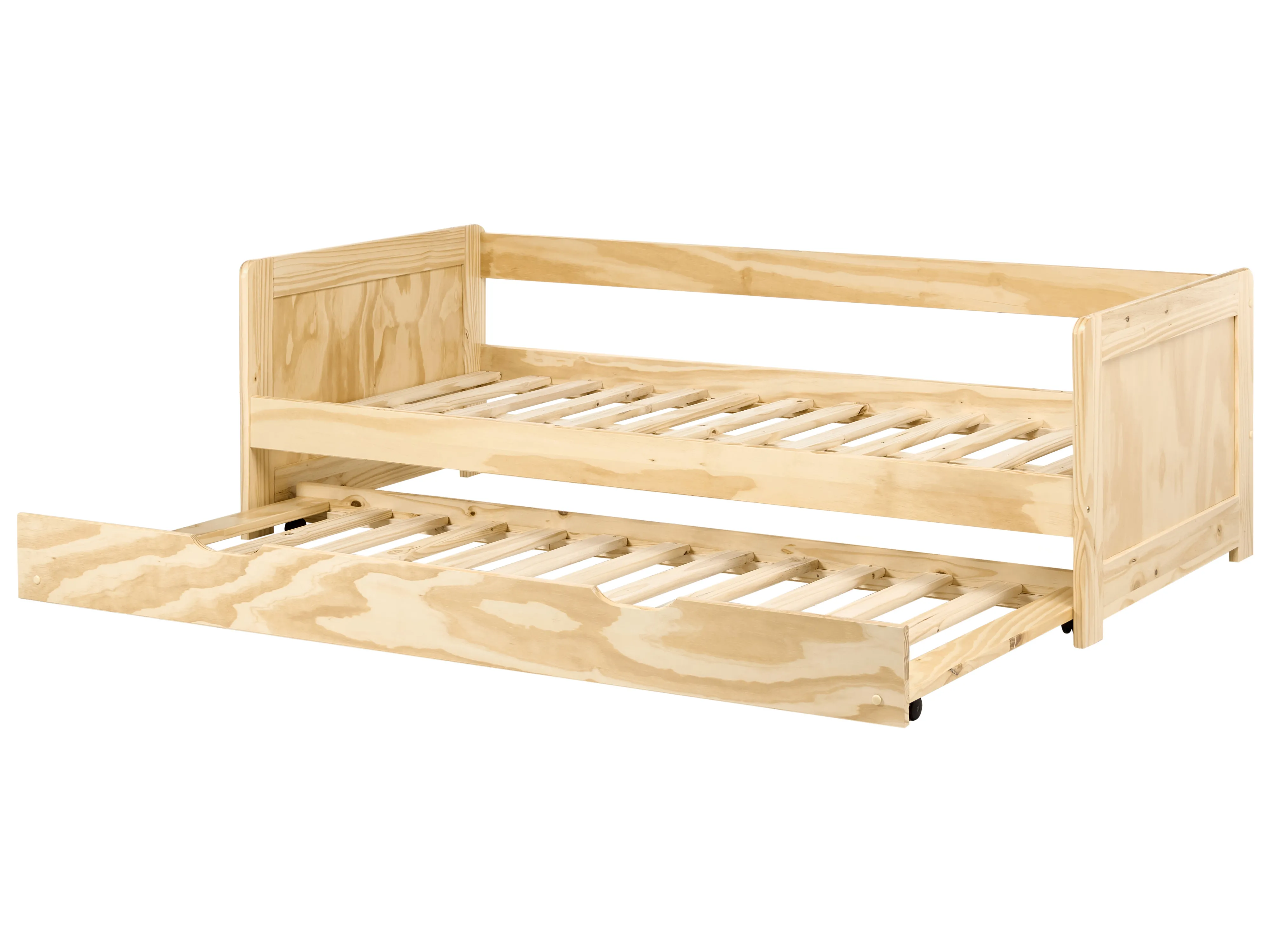 Onderschuifbed Dennenhout GRAVELINES 90 x 200 cm Lichtbruin