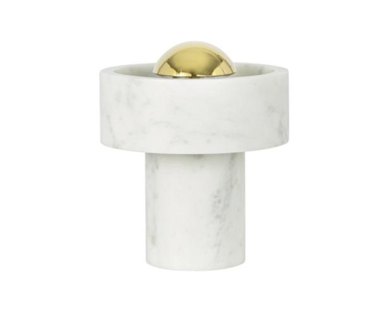 Tom Dixon Stone tafellamp LED oplaadbaar marmer/zilver