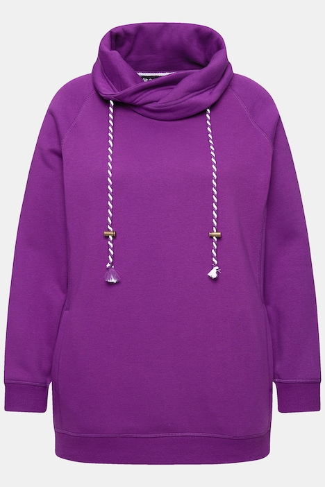 Sweatshirt, weiter Stehkragen, Taschen, Raglan-Langarm