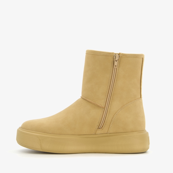 Blue Box dames enkellaarsjes beige