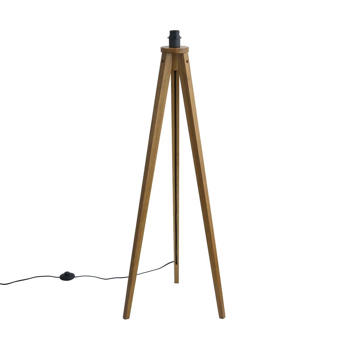Landelijke vloerlamp tripod vintage hout - Tripod Classic