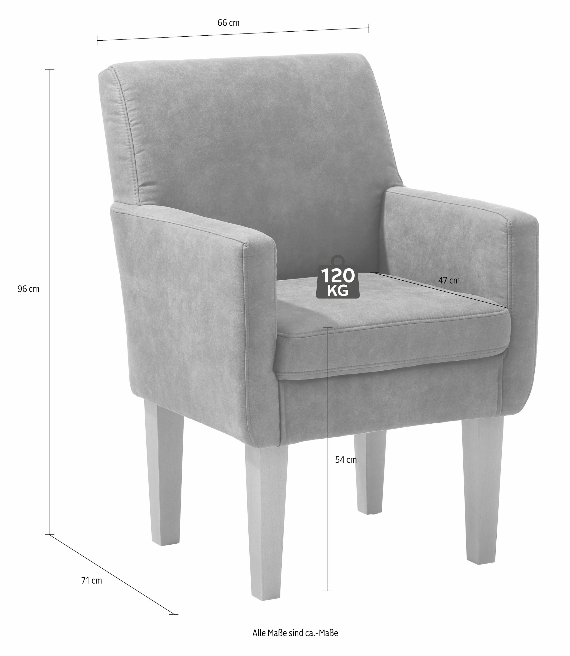 Home affaire Sessel »Fehmarn« komfortable Sitzhöhe von 54 cm,  in 3 verschiedenen Bezugsqualitäten