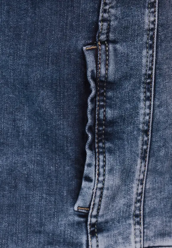 Blaue Jeansjacke - mid blue used wash
