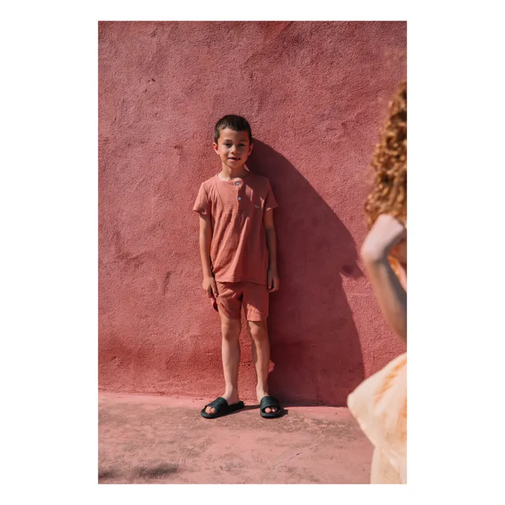 Risu Risu Pyjashort Sonio Coton Bio | Terracotta