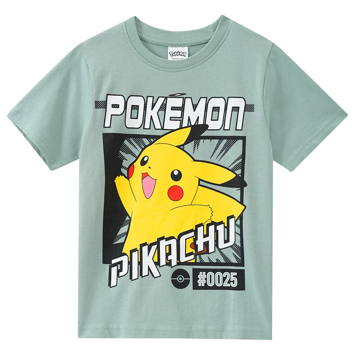 Topolino Pokémon T-Shirt mit Print salbei