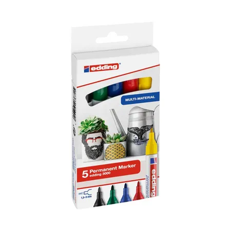edding 3000 Permanent Marker, 5er-Set