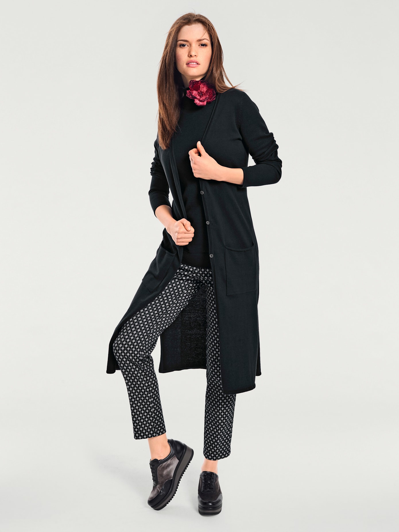 Veste longue en tricot look tendance