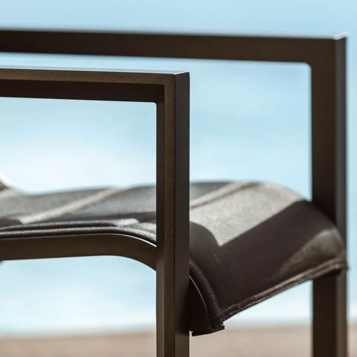 Lot de 2 fauteuils de jardin en aluminium Elba Gris anthracite