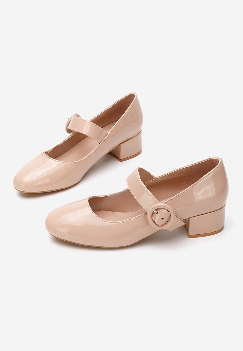 Chaussures à petit talon beige Adevana