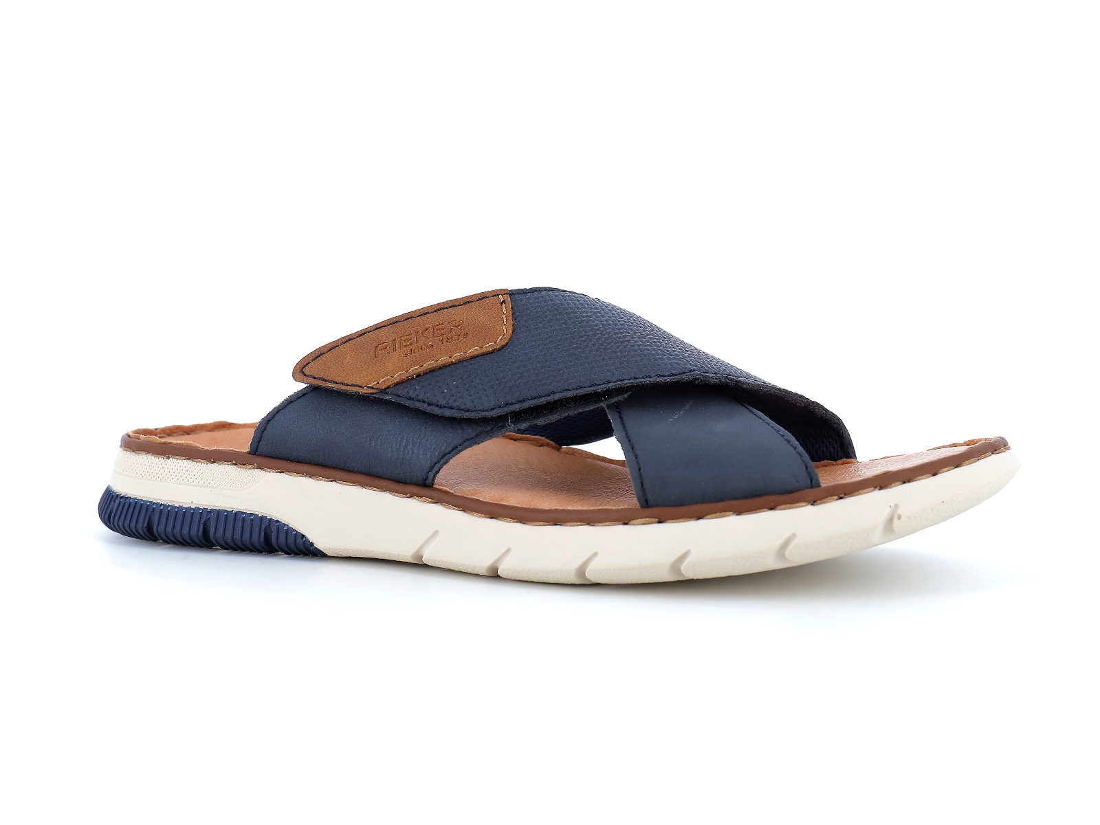Rieker-25283 Matières combinées Marine Sable