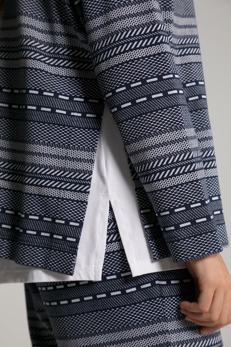 Sweatshirt, offene Seitennähte, Rollkragen, Biobaumwolle