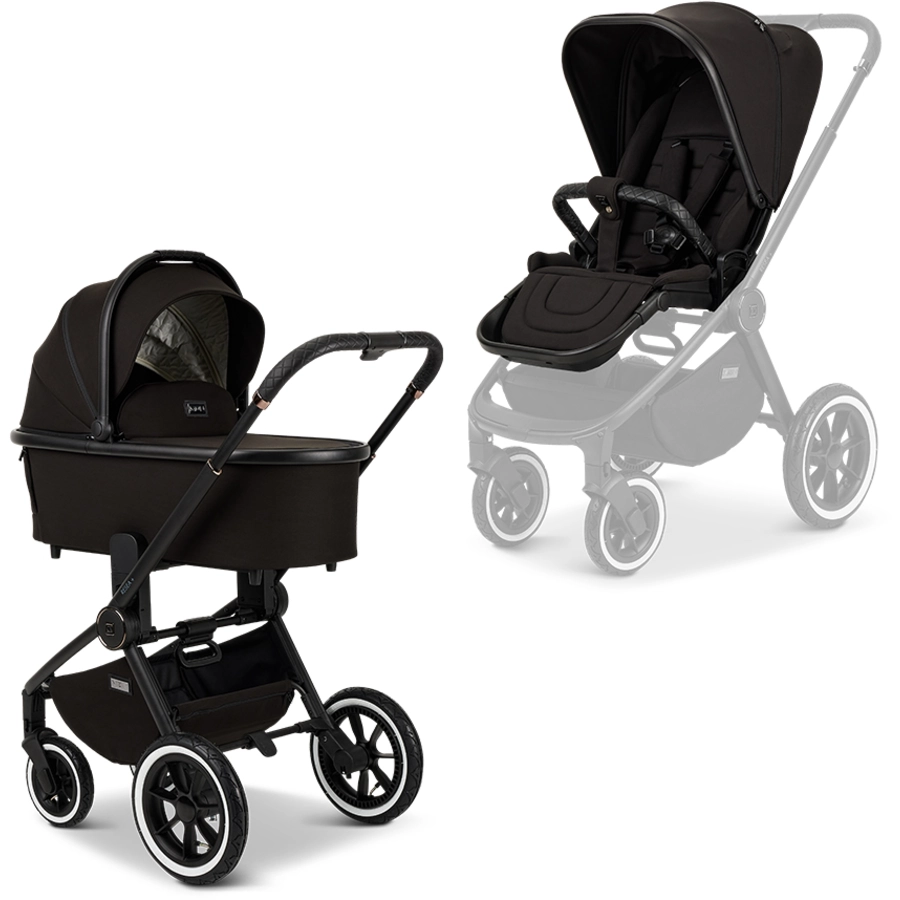 MOON Kombikinderwagen Resea Edition+ blackblack matt