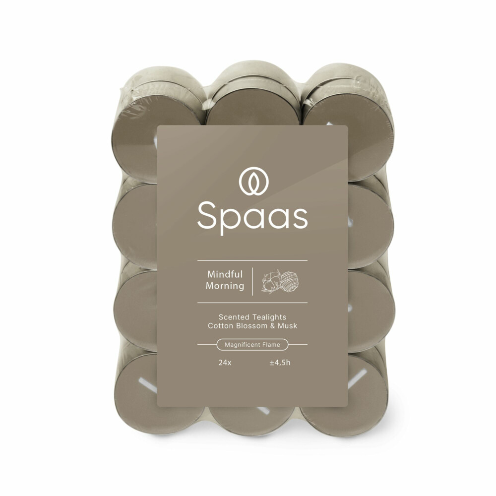 SPAAS Geurtheelichten Mindful Morning ± 4,5 branduren24 stuks