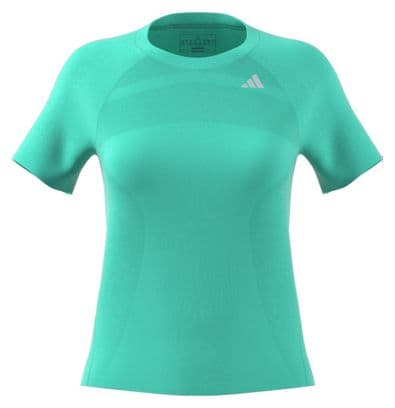 Maillot manches courtes adidas running Adizero Vert Femme
