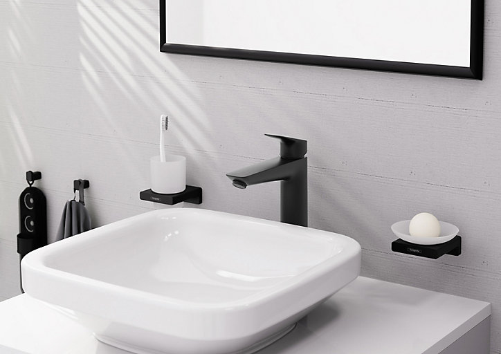 Porte-savon noir mat Addstoris Hansgrohe