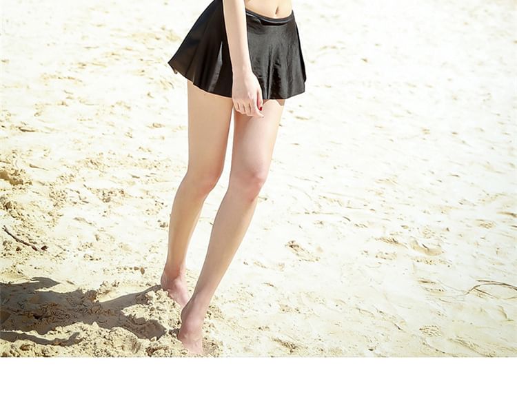 Salanghae - Set: Halter Tankini Top + Zwemrok