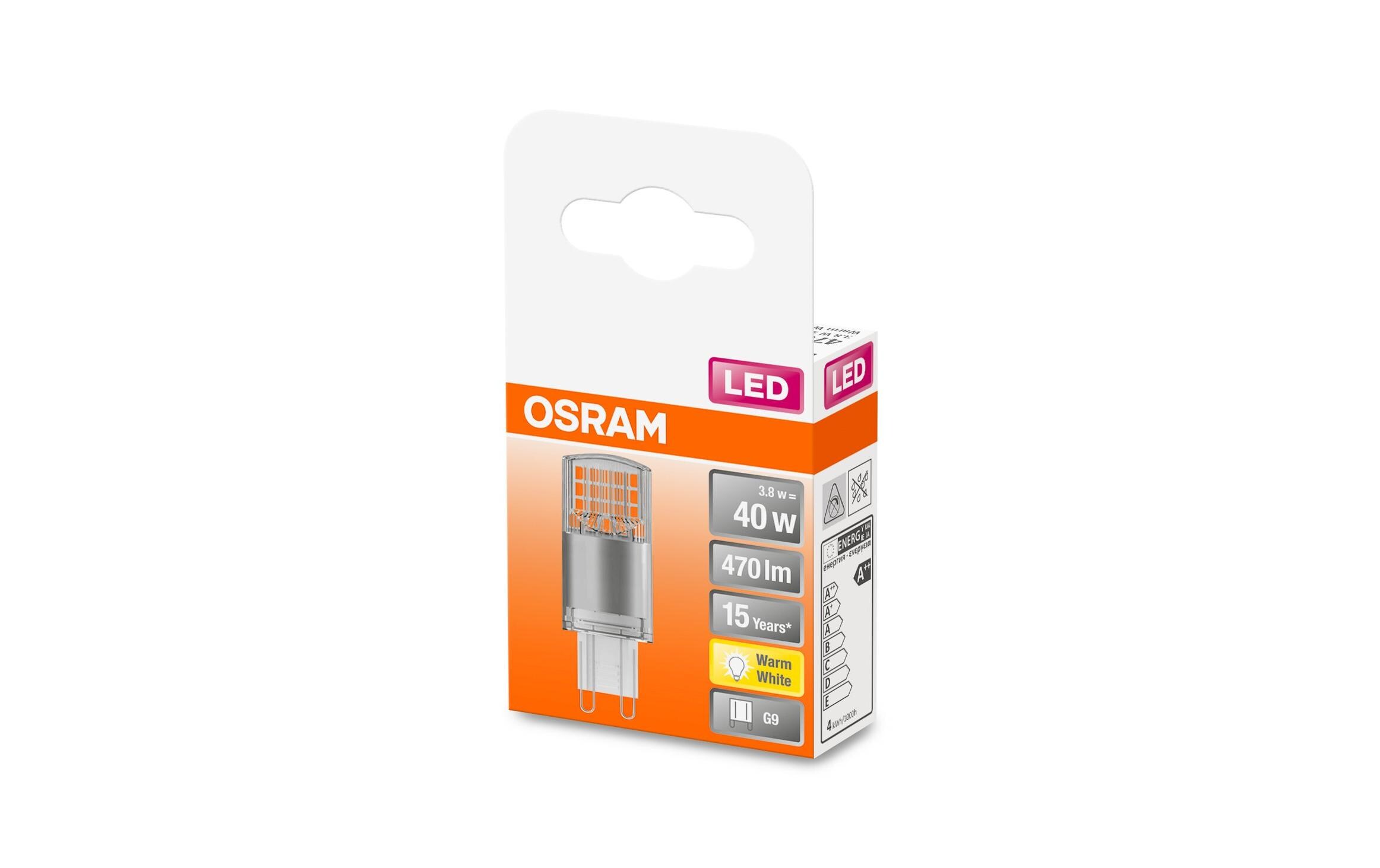 Lampe Star Pin 40, 3.8W, G9 WarmweissLED-Lampe mit Retrofit-Stecksockel G9