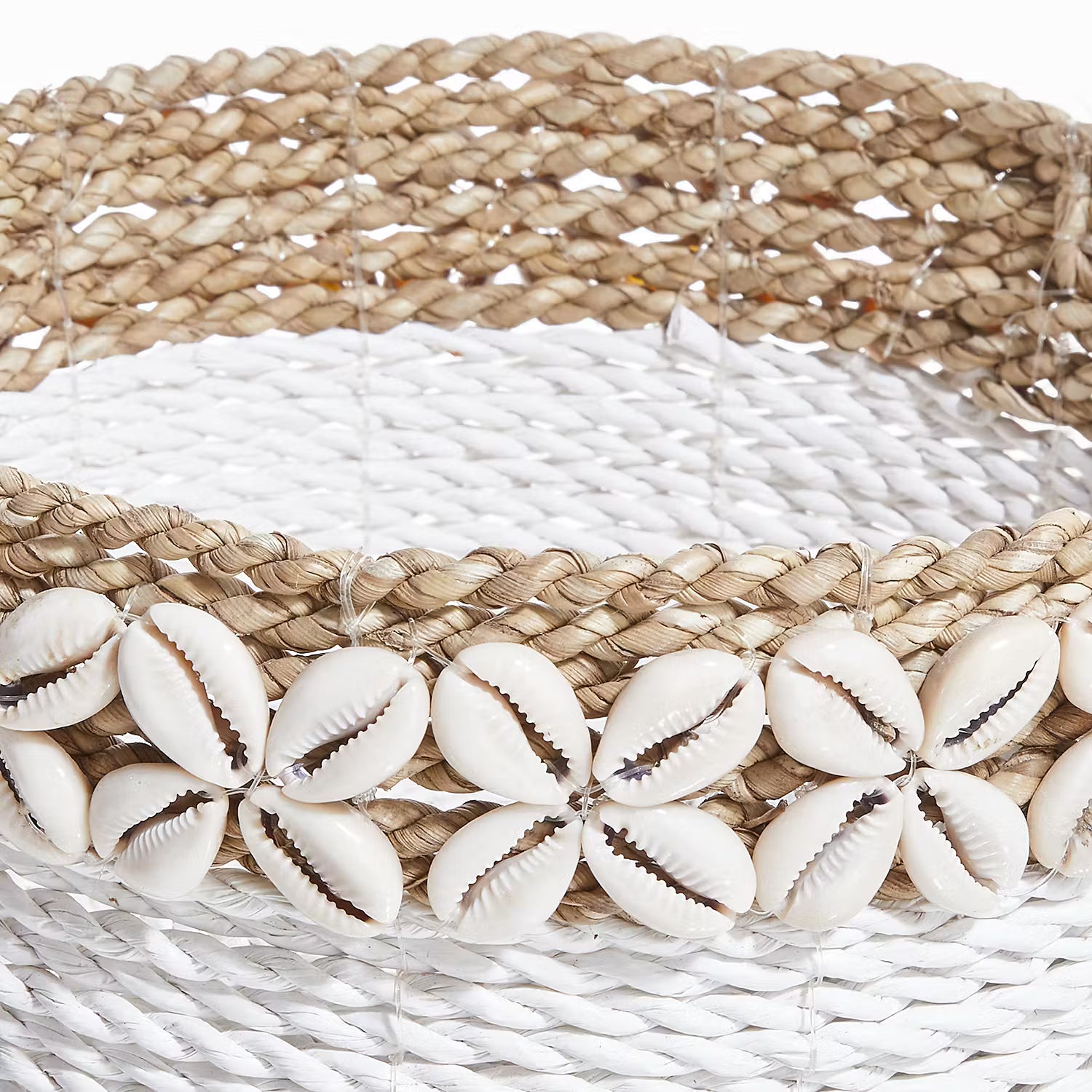 SEASHELL Korbschale mit Muscheln
