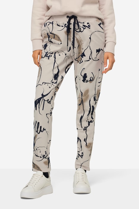 Joggpants, Sweat Hose, Eisbären, Elastikbund, seitliche Taschen
