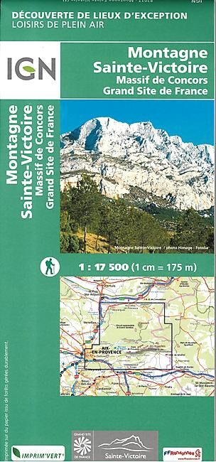 IGN - MONTAGNE SAINTE VICTOIRE ECHELLE 1 17 500