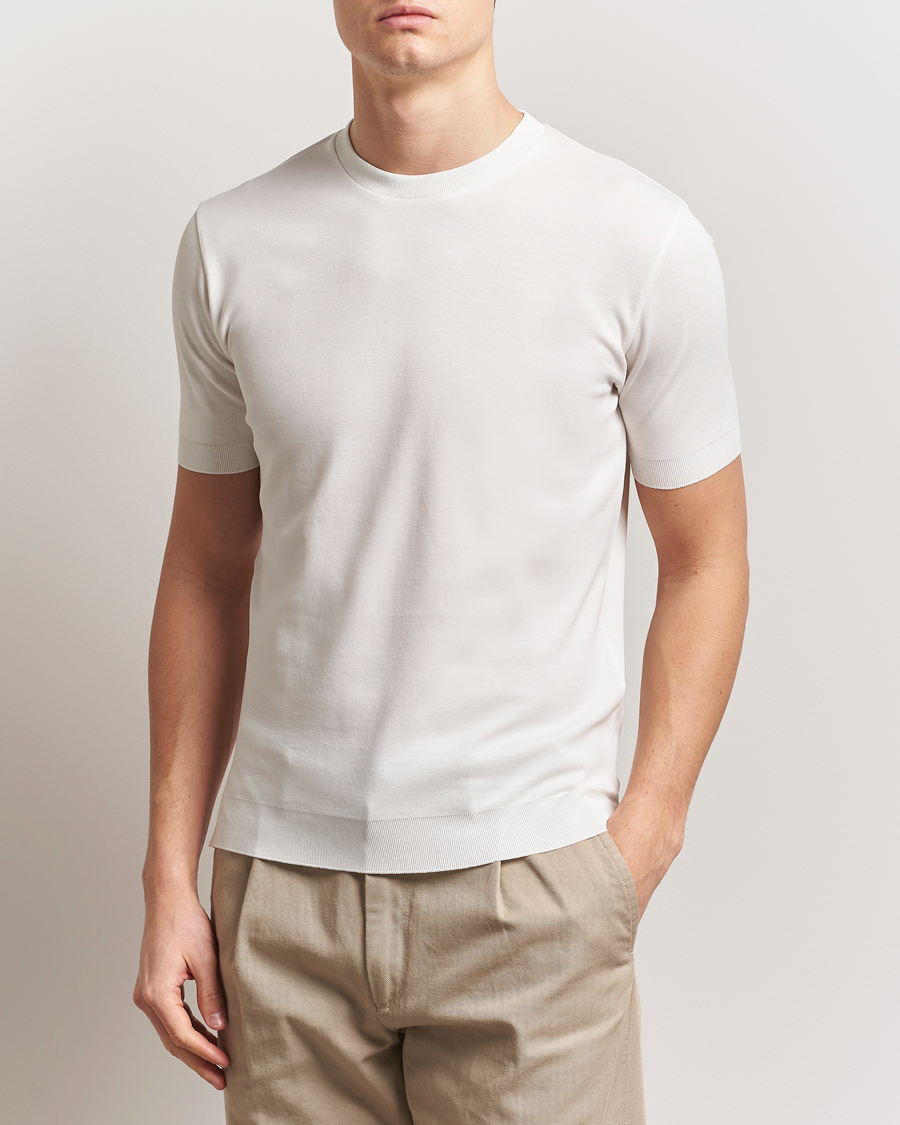 Altea Jersey Piquet T-Shirt Off White