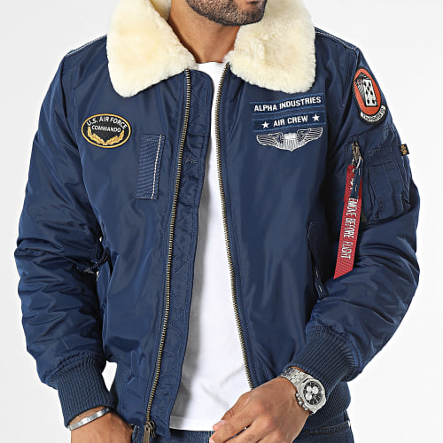 Veste Bomber Injector III Air Force 198113 Bleu Marine
