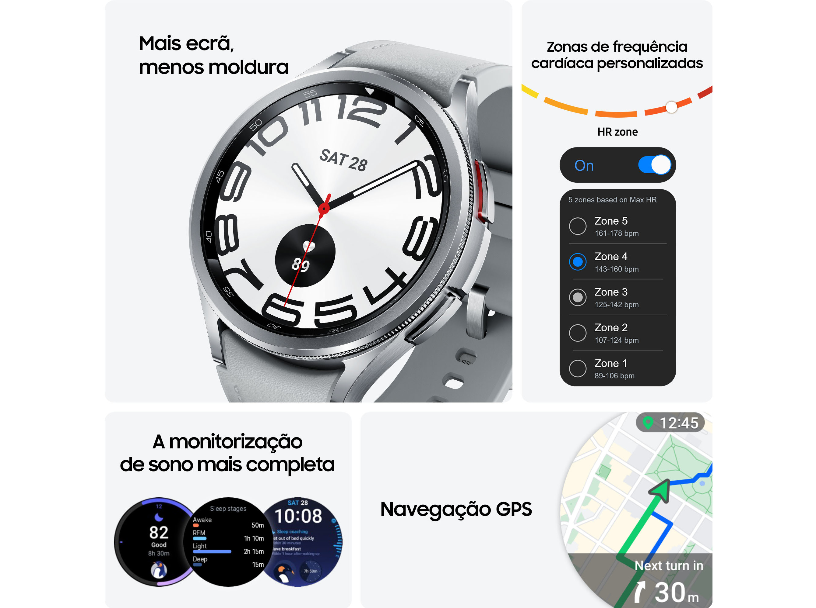 SMARTWATCH SAMSUNG WATCH6 CLASSIC 43MM BLUETOOTH SILVER