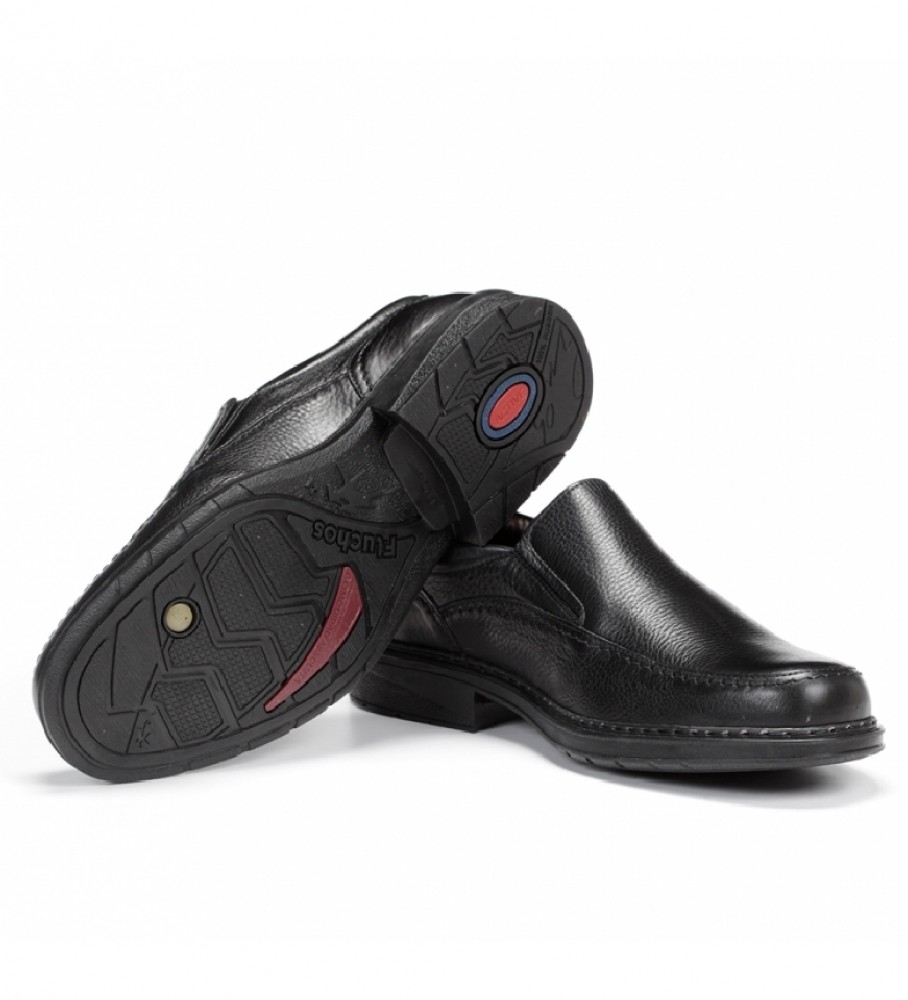 Sapatos Fluchos Clipper 9578 Cidacos em couro preto