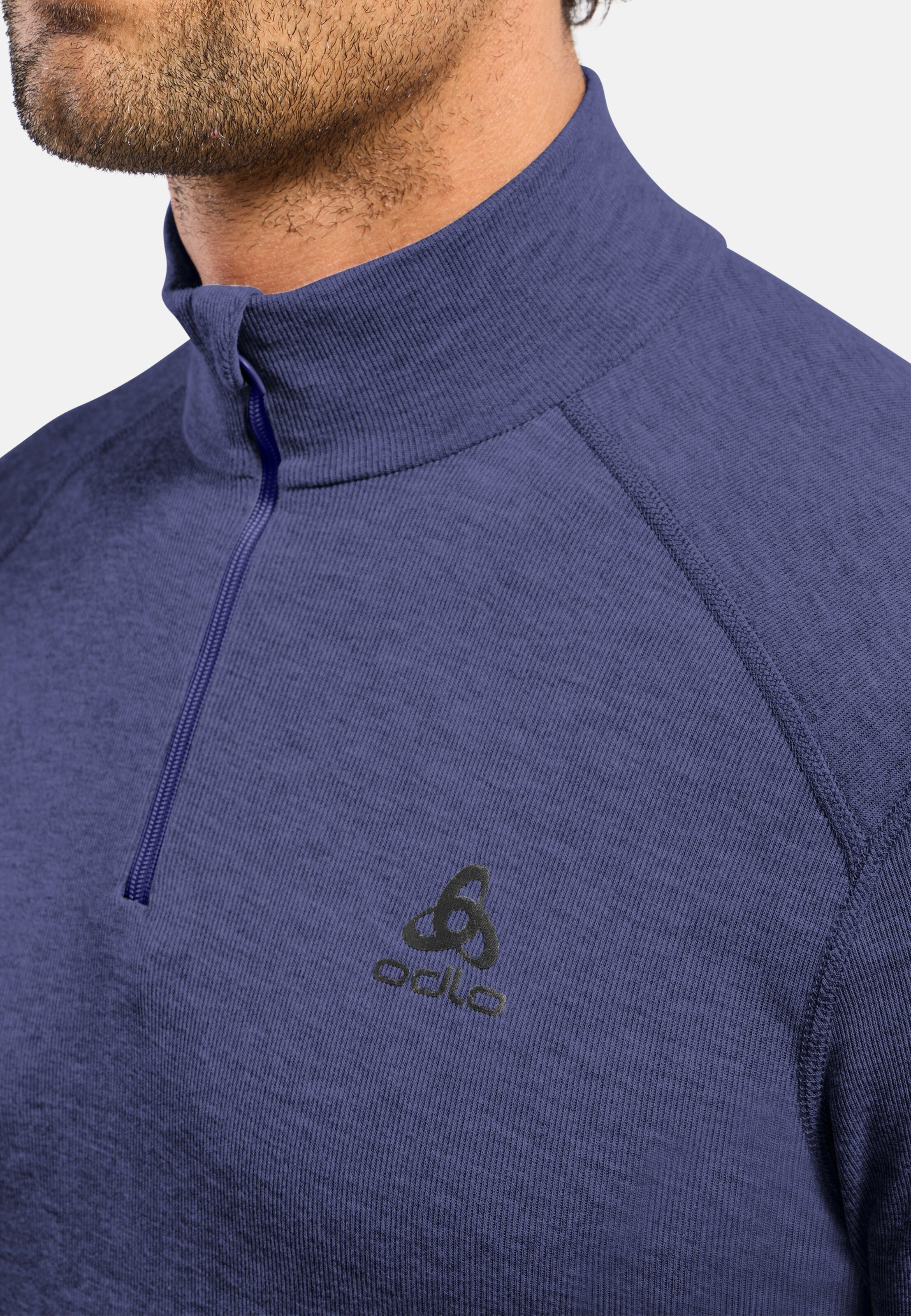 Active Warm Base Layer Half Zip in Skipper Blue