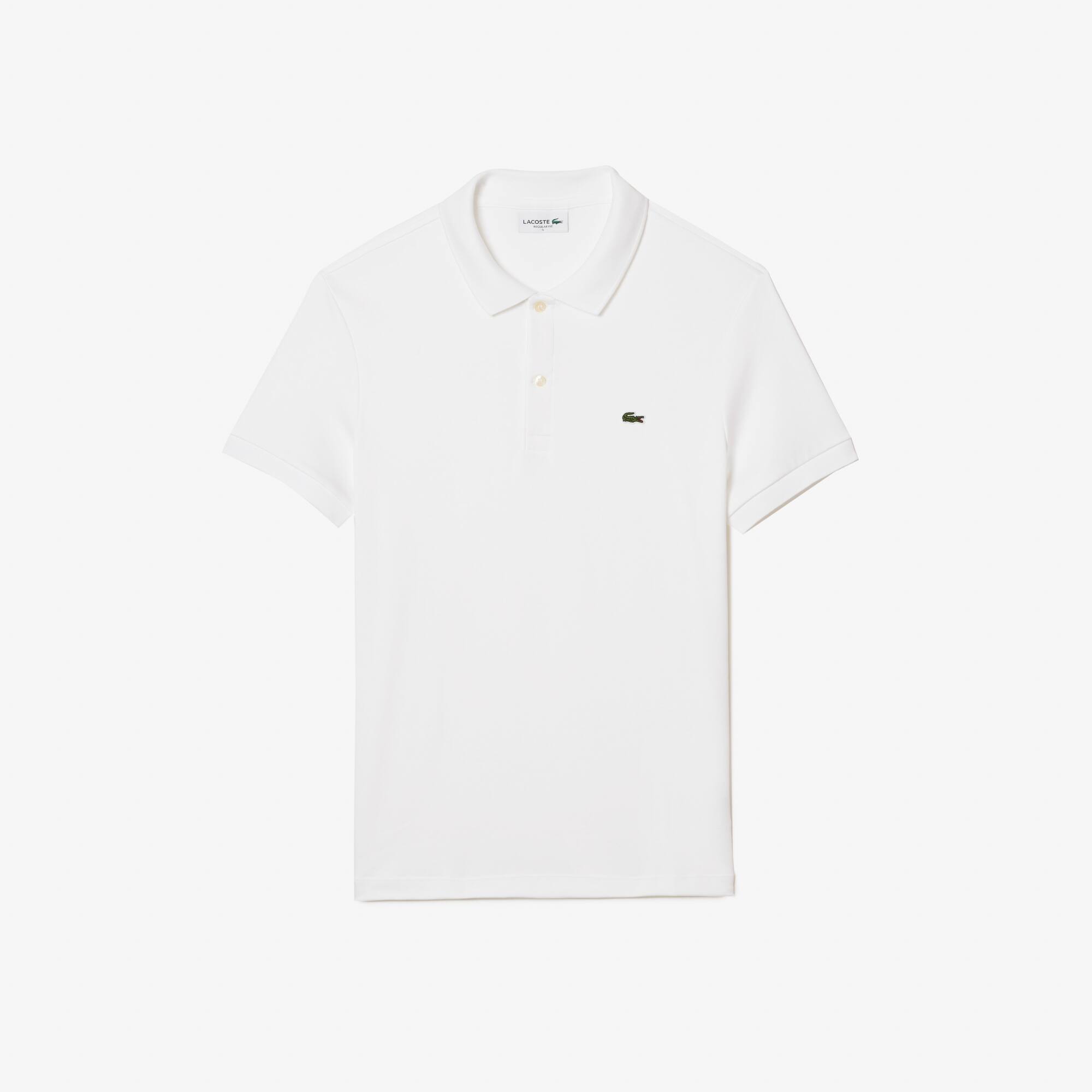 Herren LACOSTE Poloshirt aus Pima-Baumwolle Kurze Ärmel - Weiss - Lacoste - Herren