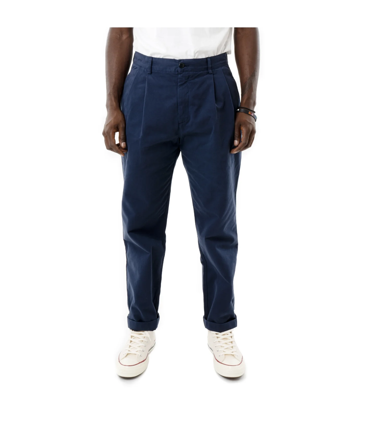 Stan Ray Twill Double Pleat Chino Blau