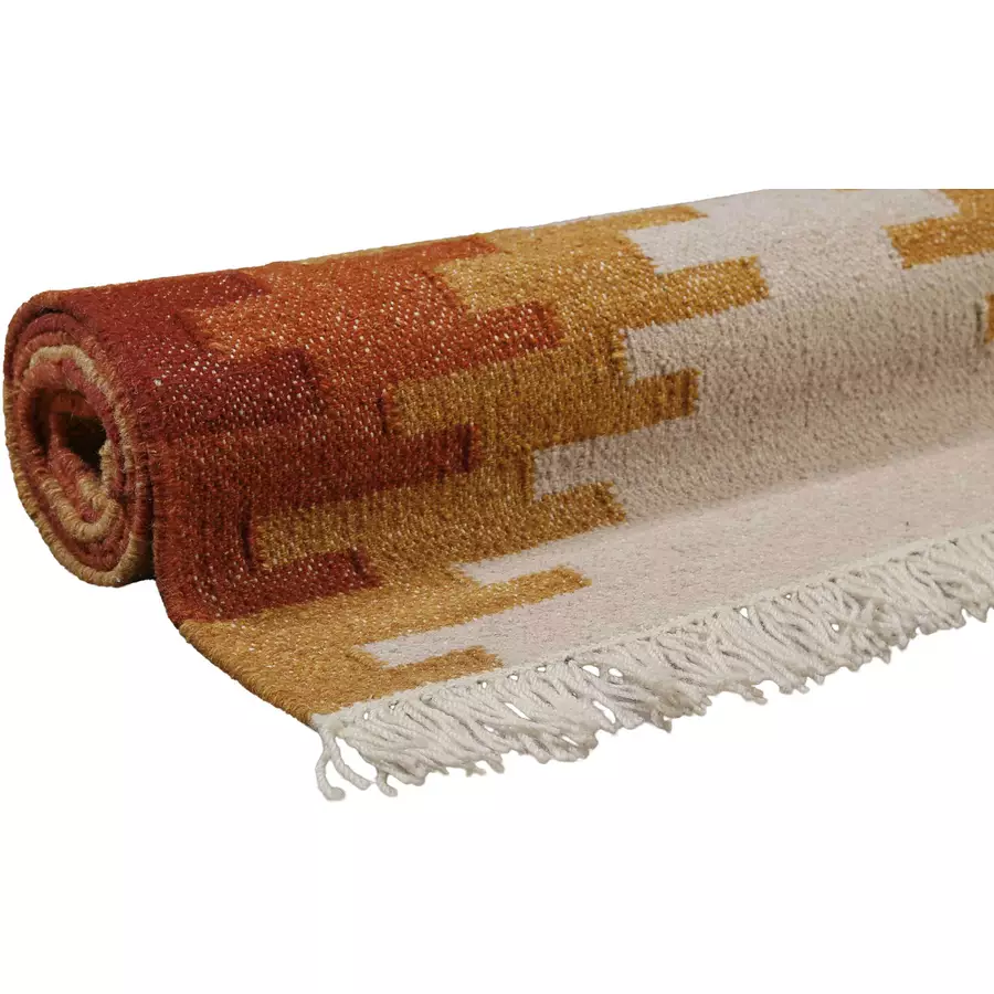 Green Looop Handweb-Teppich Belle orange