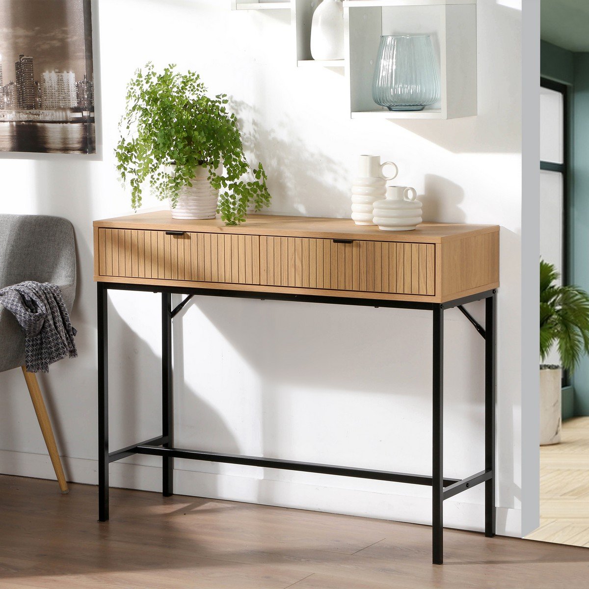 Calicosy - Consoletafel Tara - 100 cm - Houten effect