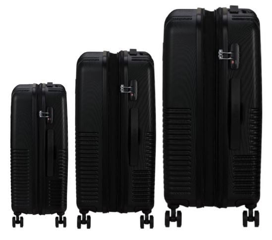 American Tourister - Niteline Suitcases -3 pcs- Midnight Black