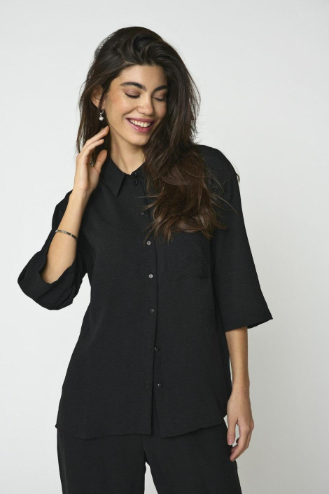 Jacqueline de Yong zwarte dames blouse