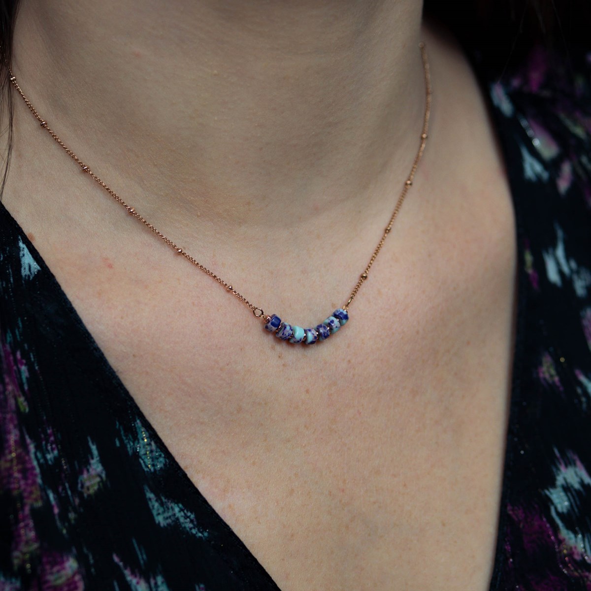 Collier Piana en pierres Jaspe