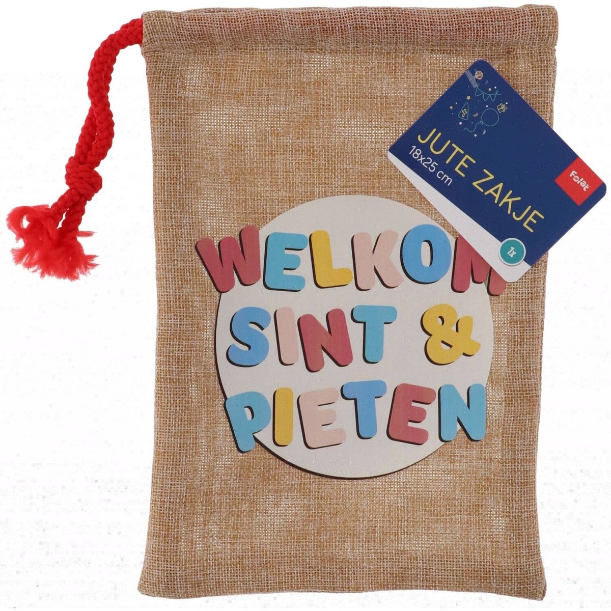 Sinterklaas Uitdeeltasje Jute 25cm