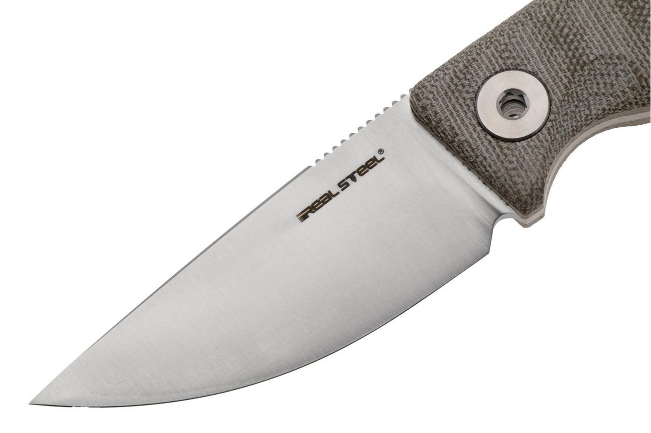 Real Steel CVX-80 3563 OD-Green Micarta bushcraftmes, Poltergeist design