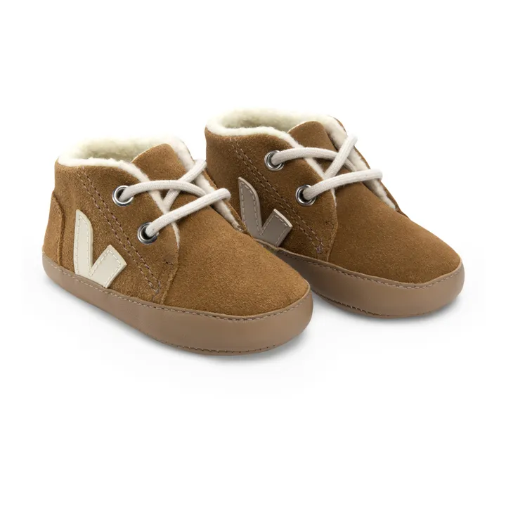 Veja Chaussons Suede Fourrés | Camel