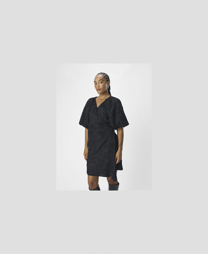 Object OBJFARA RE 2/4 WRAP DRESS 135 Black