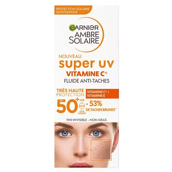 Garnier Ambre Solaire Super UV Vitamina C Fluido Antimanchas FPS 50+ 40ml