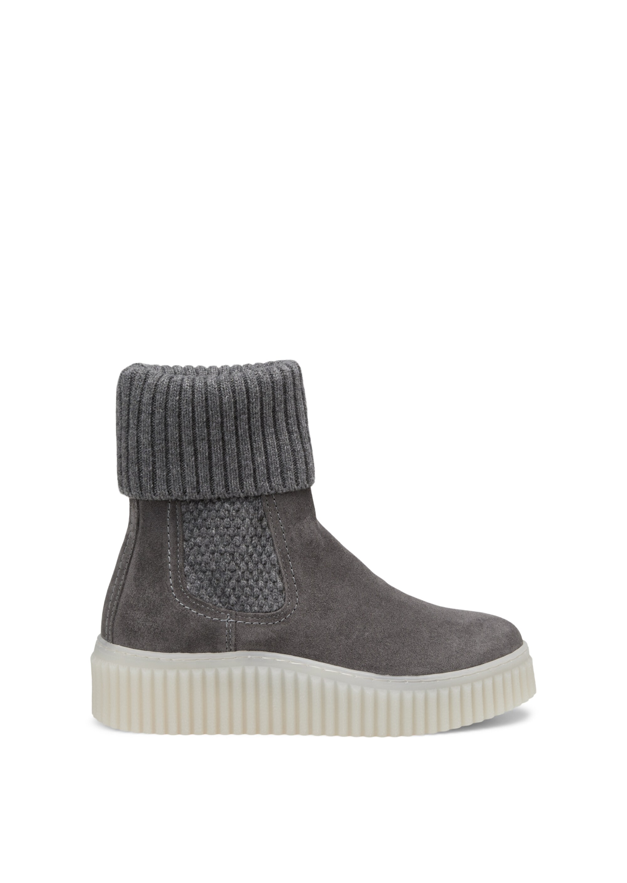 Chelsea-Boot mit Strickumschlag