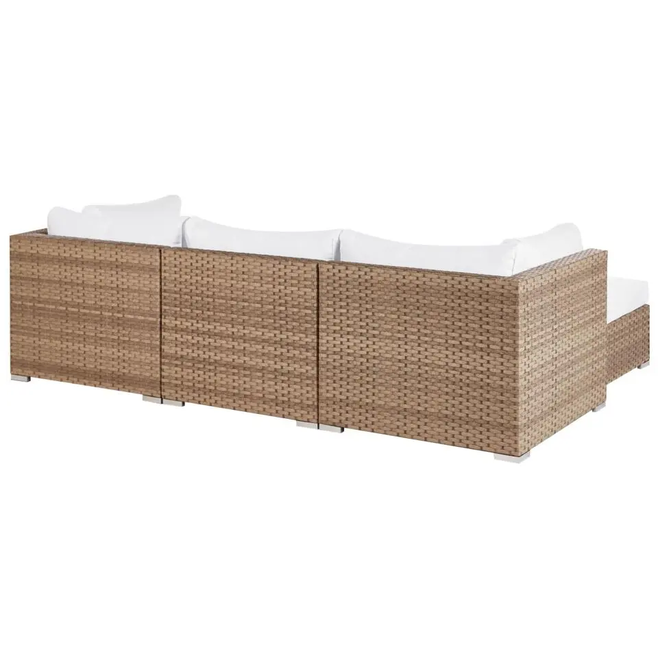 SANO II - Loungeset - Naturel/Wit - Rechtszijdig - Kunstrotan