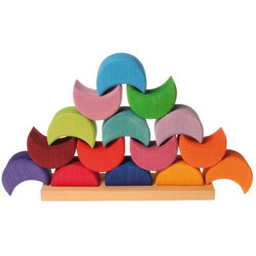 Grimm's houten stapel maanhuisjes 11035