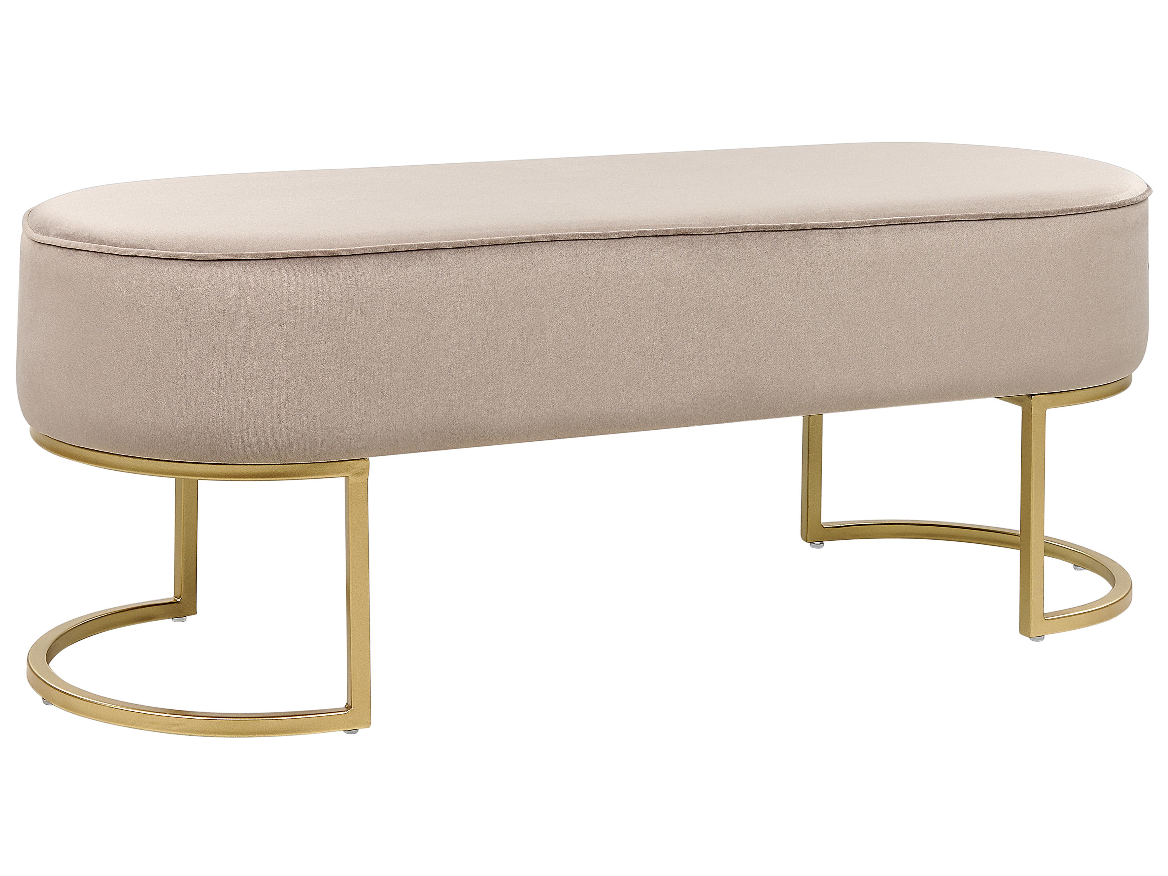 Bankje MILRY Fluweel Beige