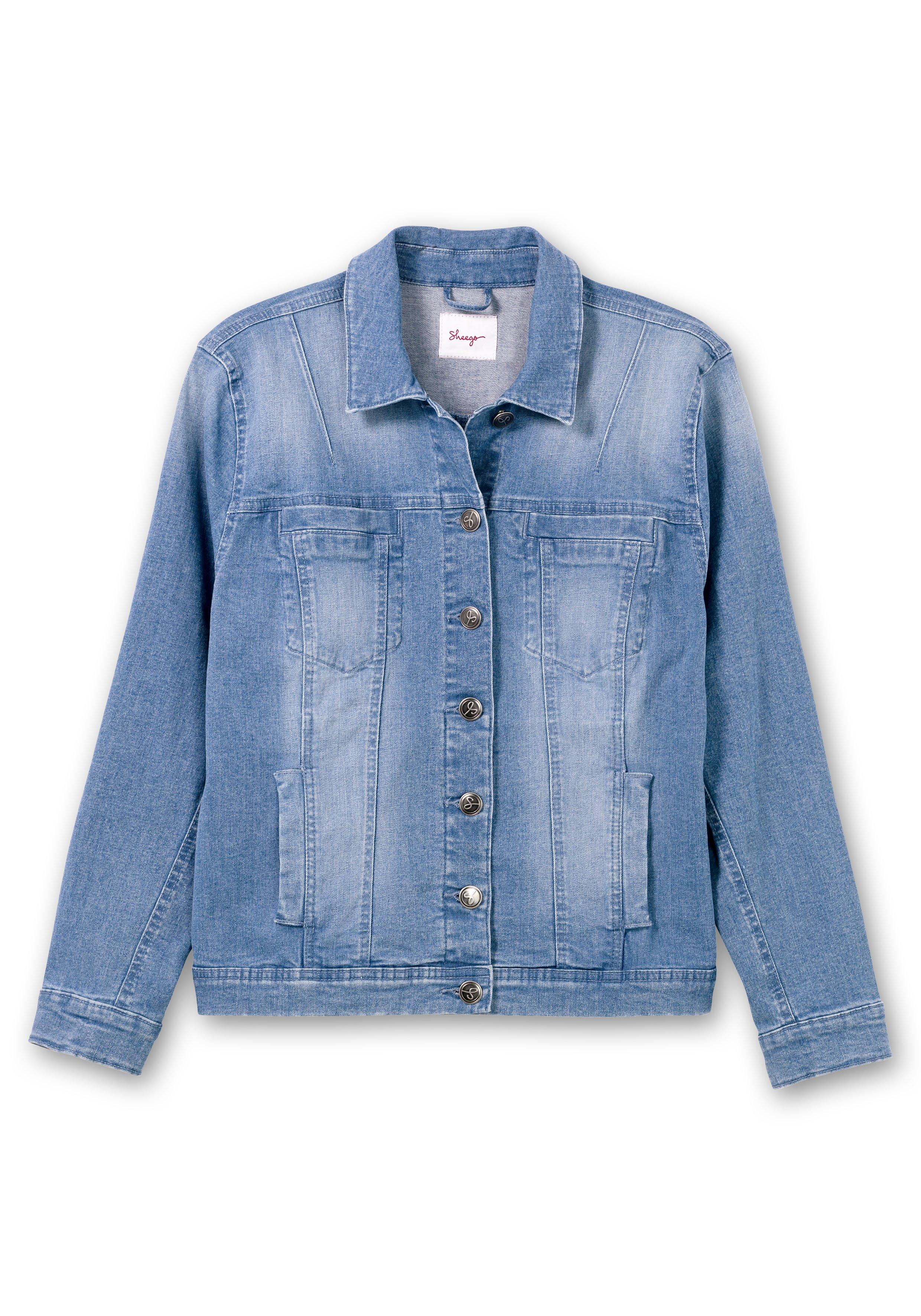 Jeansjacke in leicht taillierter und verkürzter Form