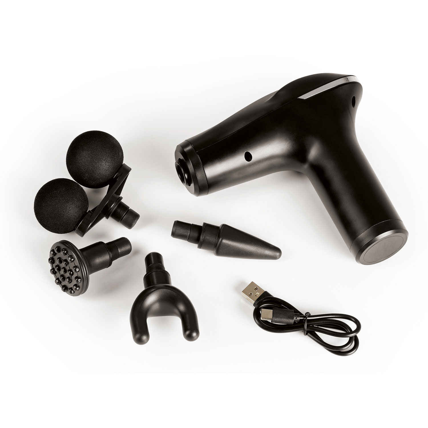 Vitalmaxx Mini Massage Pistole mit Dual-Kugelaufsatz
