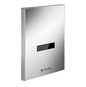 Schell Edition E urinoirsturing kunststof 230V 50Hz elektrisch en frontplaat m. infrarood sensor wit